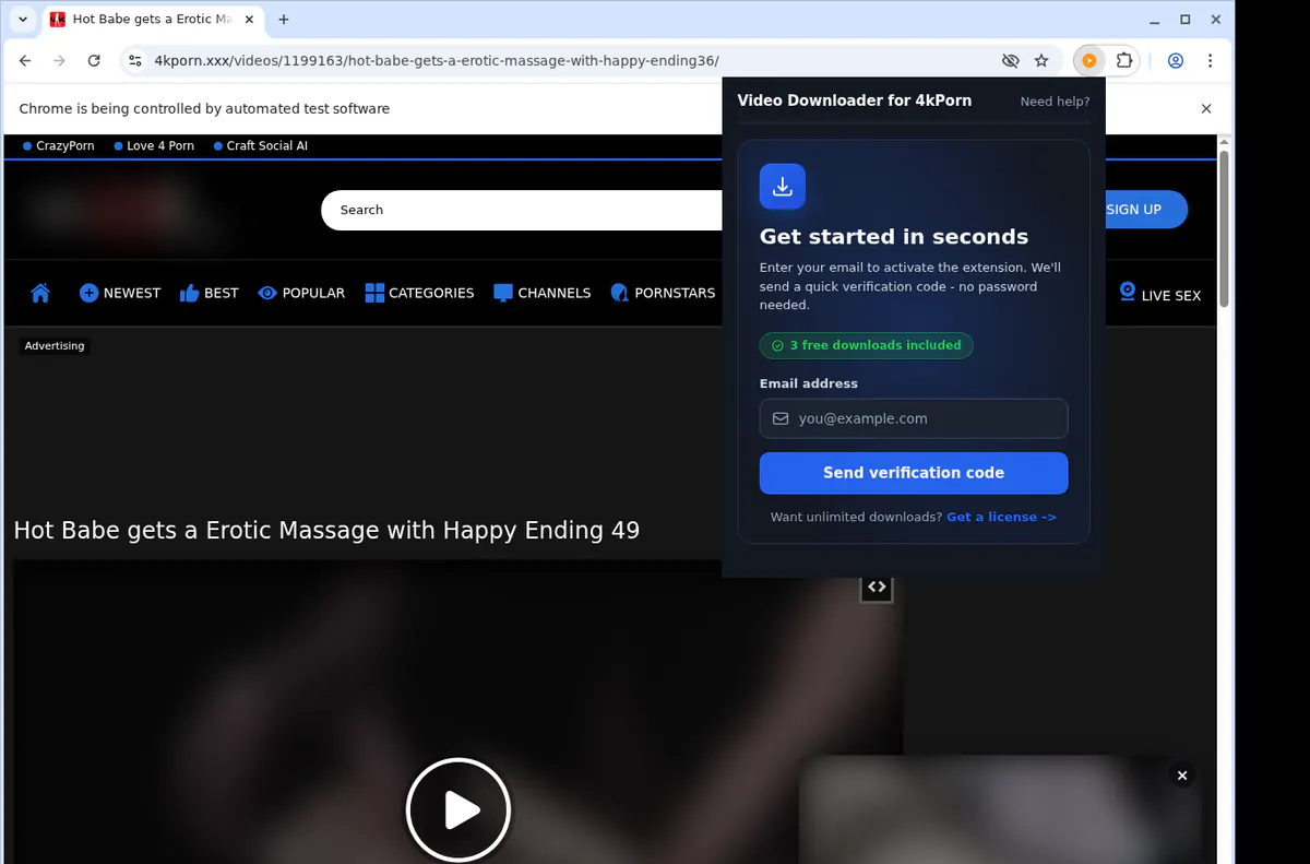 4kPorn Downloader fullscreen screenshot