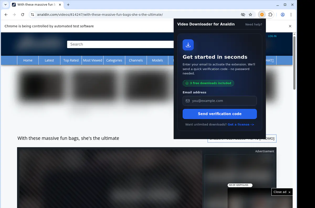 Analdin Downloader fullscreen screenshot
