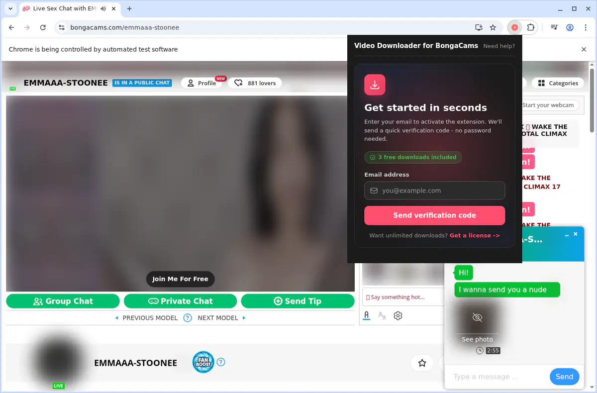 BongaCams Video Downloader fullscreen screenshot