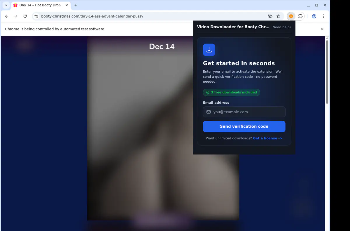 Booty Christmas Downloader fullscreen screenshot