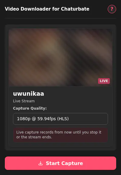 Chaturbate Video Downloader fullscreen screenshot