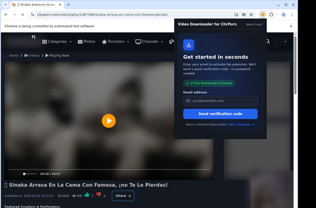 ClicPorn Downloader fullscreen screenshot