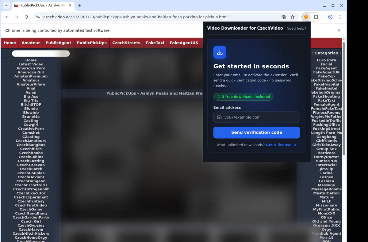 CzechVideo Downloader fullscreen screenshot