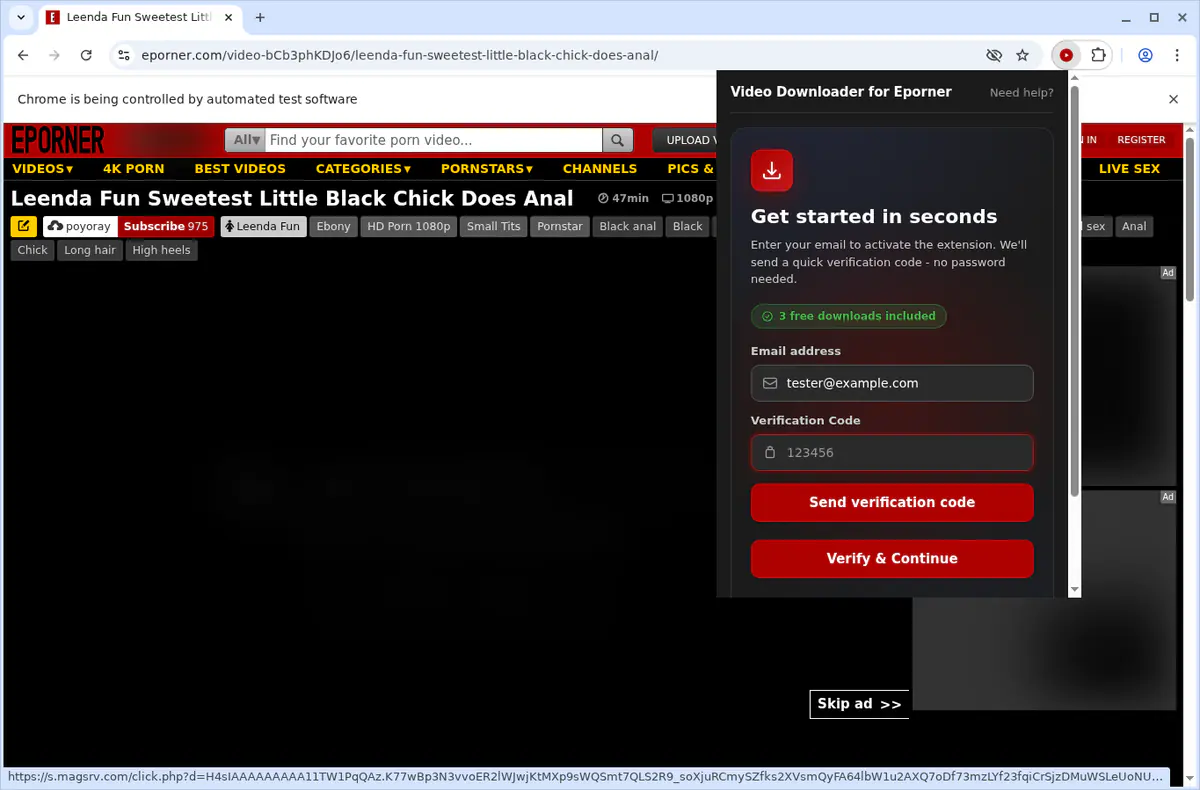EPorner Video Downloader fullscreen screenshot