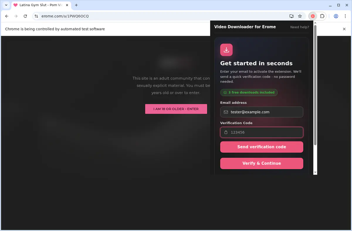 EroMe Downloader fullscreen screenshot