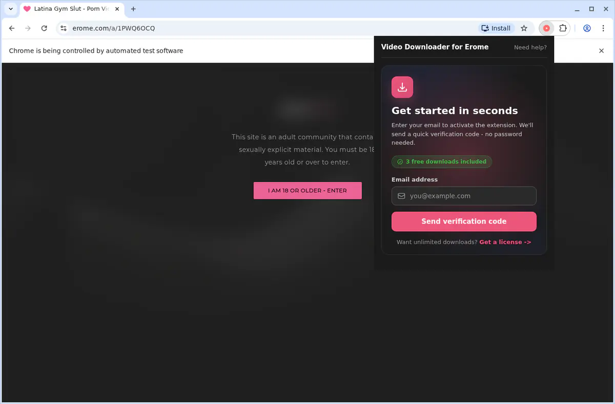 EroMe Downloader fullscreen screenshot