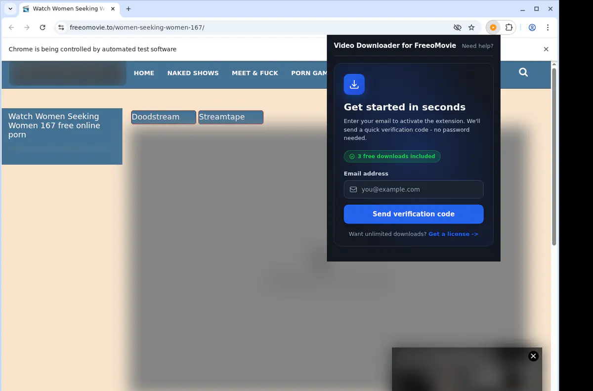 FreeoMovie Downloader fullscreen screenshot