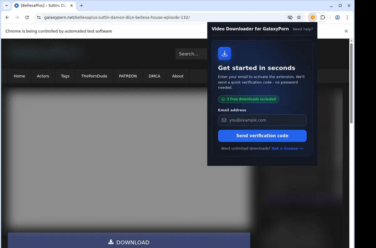 GalaxyPorn Downloader fullscreen screenshot