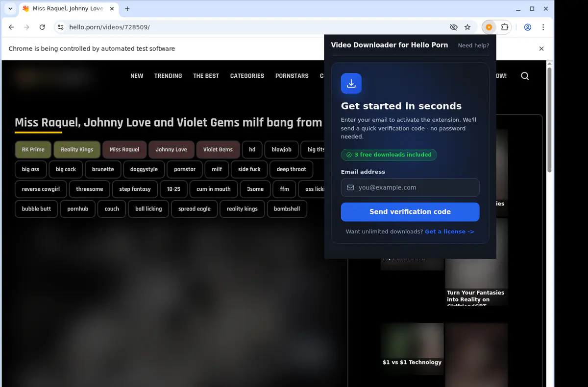 Hello Porn Downloader fullscreen screenshot