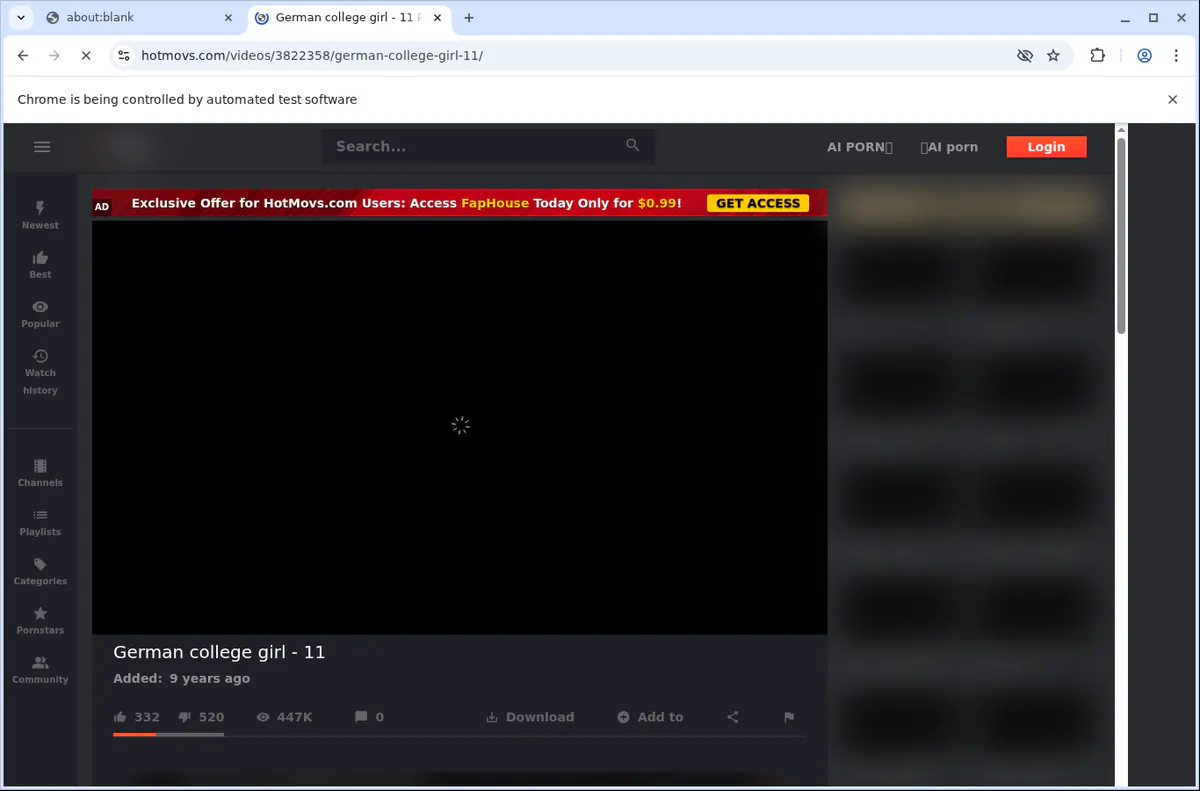 HotMovs Downloader fullscreen screenshot
