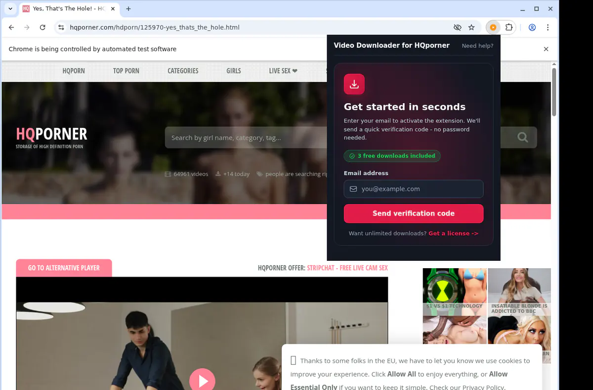 HQporner Downloader fullscreen screenshot