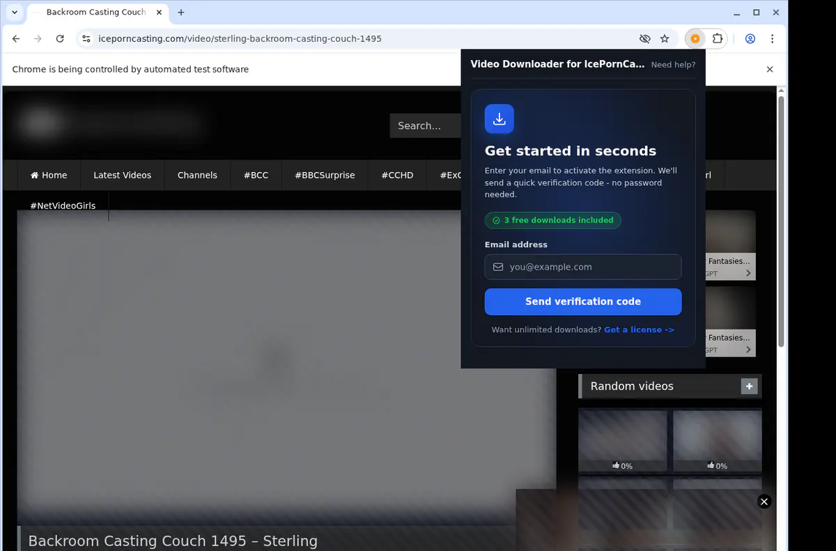IcePornCasting Downloader fullscreen screenshot