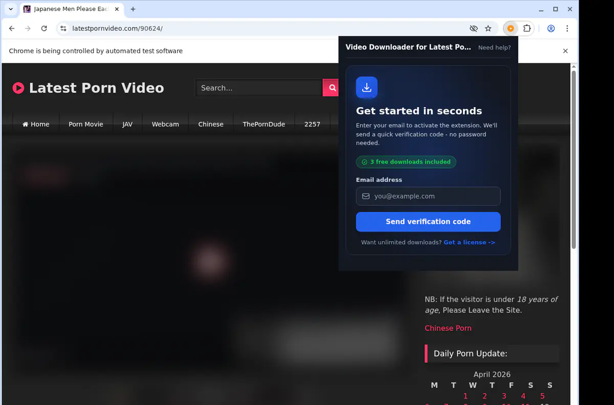 Latest Porn Video Downloader fullscreen screenshot