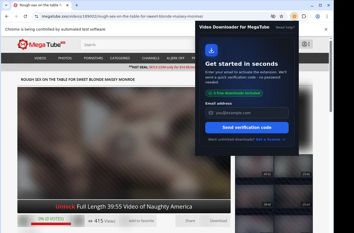MegaTube Downloader fullscreen screenshot