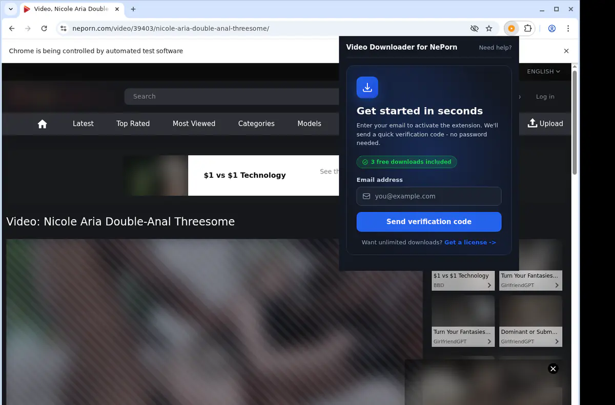 NePorn Downloader fullscreen screenshot
