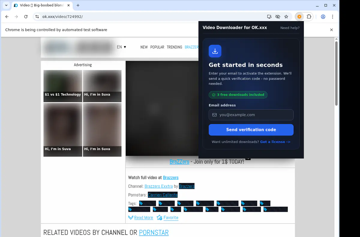 OK.xxx Downloader fullscreen screenshot