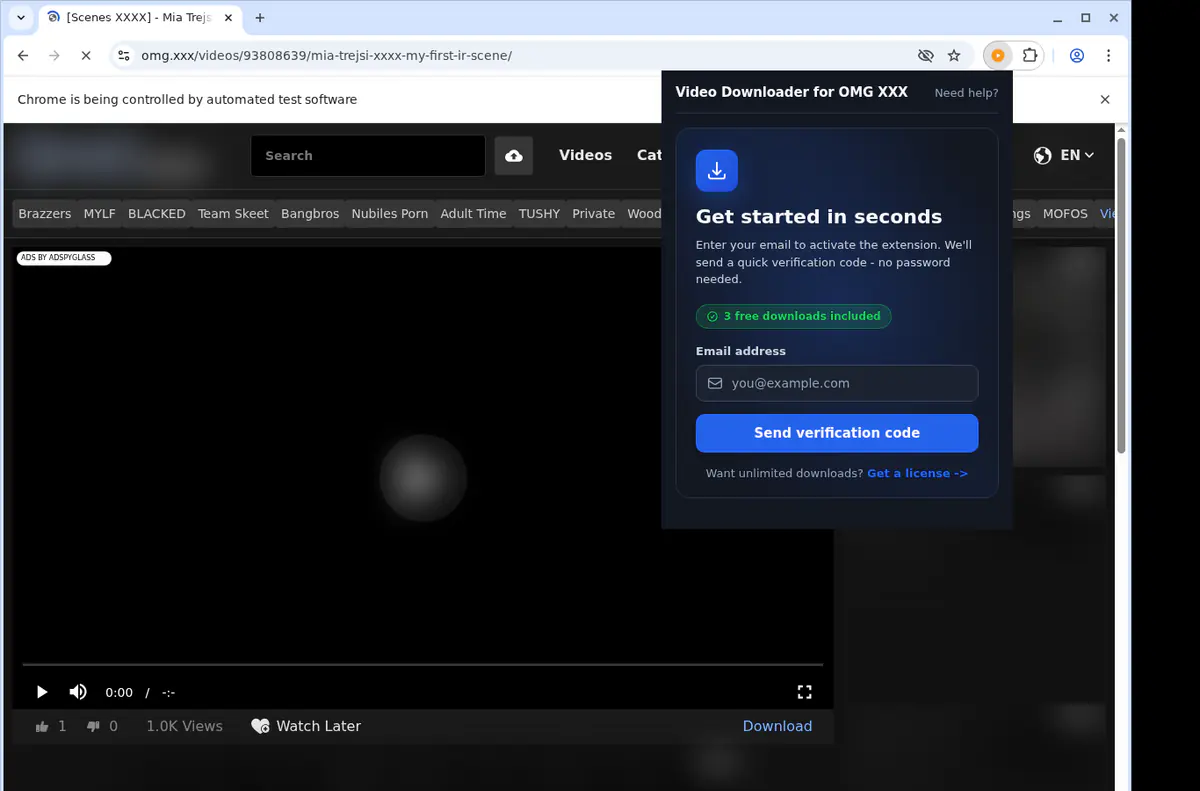 OMG XXX Downloader fullscreen screenshot