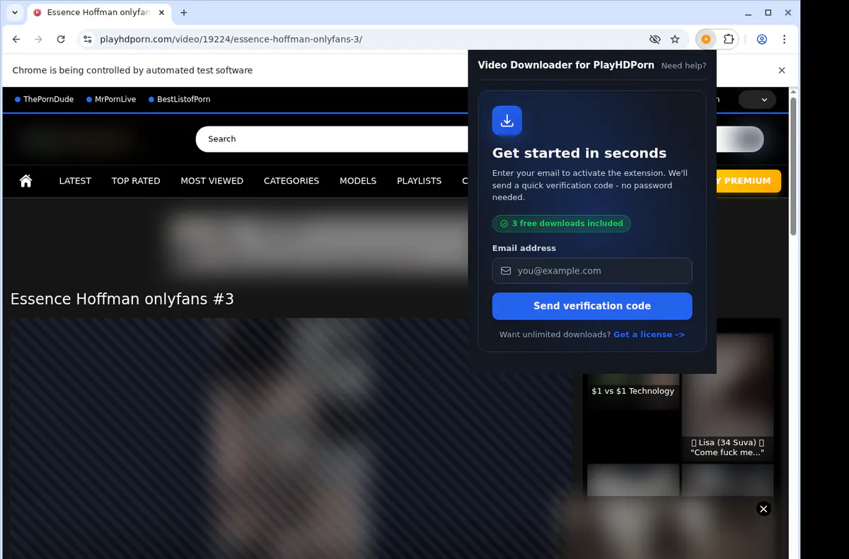 PlayHDPorn Downloader fullscreen screenshot