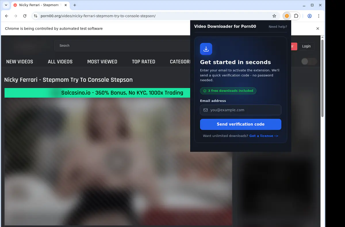 Porn00 Downloader fullscreen screenshot