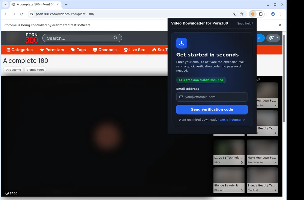 Porn300 Downloader fullscreen screenshot