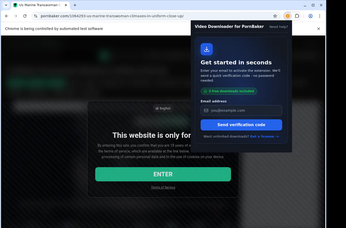 PornBaker Downloader fullscreen screenshot