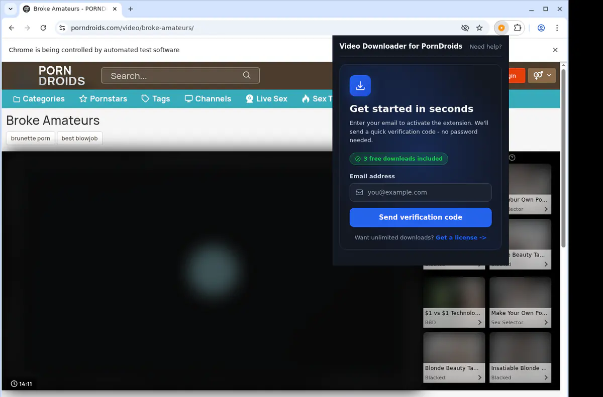 PornDroids Downloader fullscreen screenshot