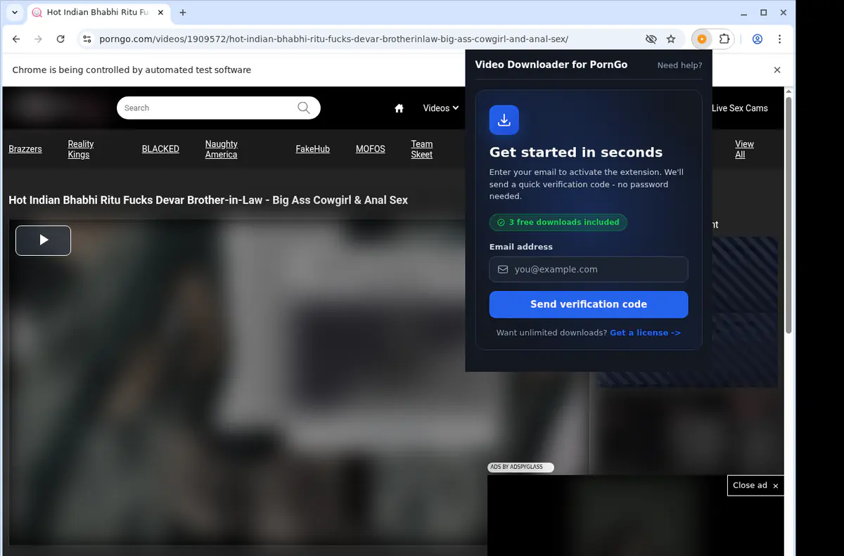 PornGo Downloader fullscreen screenshot