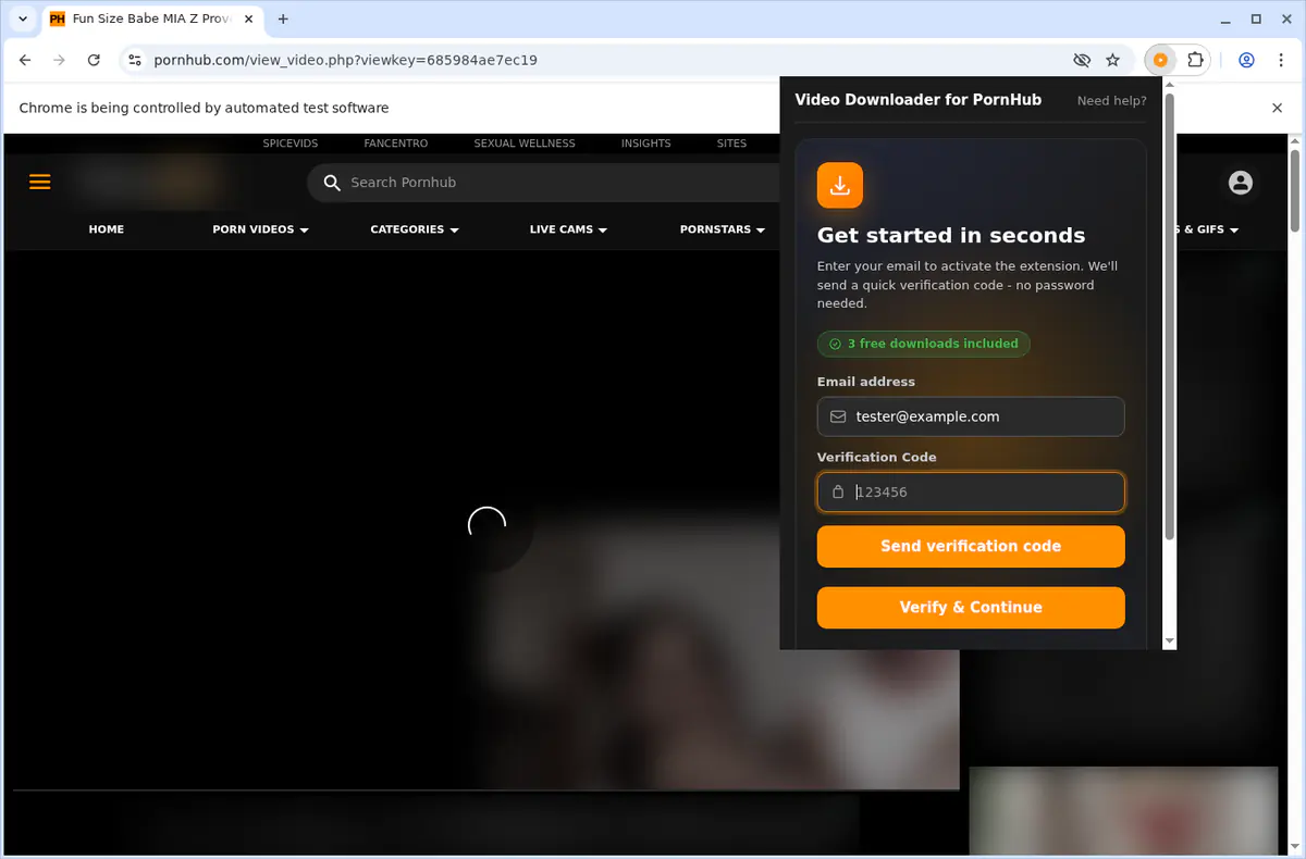 Pornhub Video Downloader fullscreen screenshot