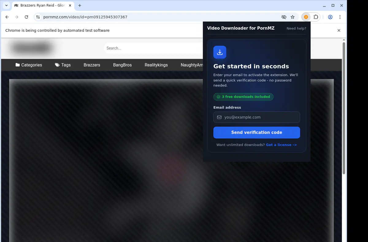 PornMZ Downloader fullscreen screenshot