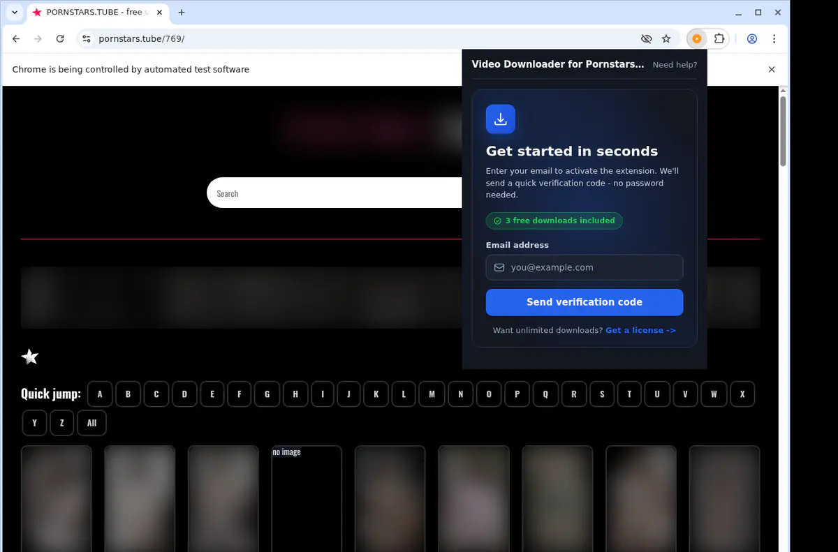 Pornstars Tube Downloader fullscreen screenshot