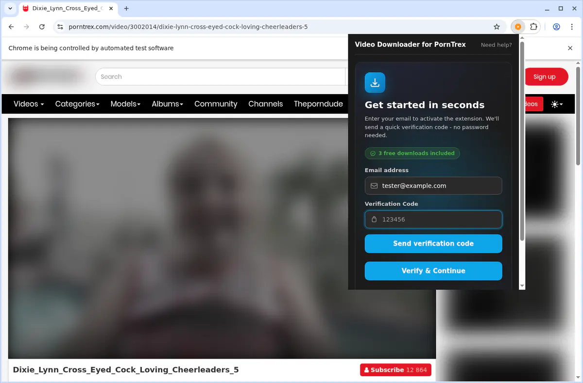 PornTrex Video Downloader fullscreen screenshot