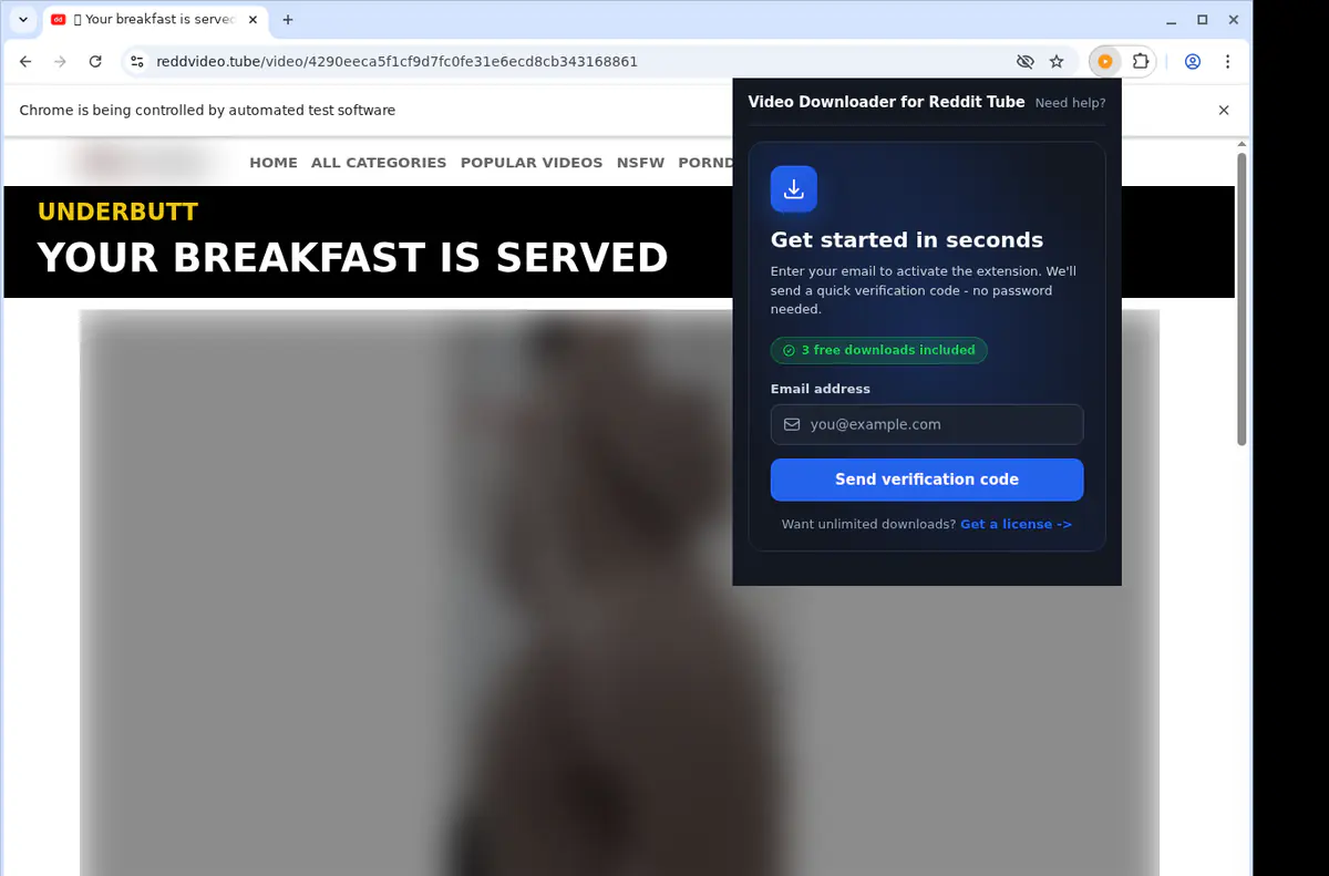 Reddit Tube Downloader fullscreen screenshot