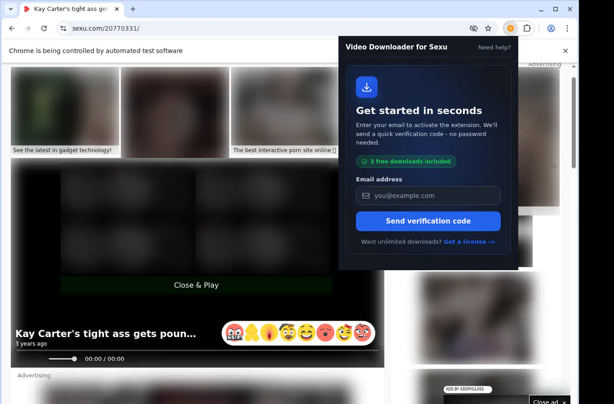 Sexu Downloader fullscreen screenshot