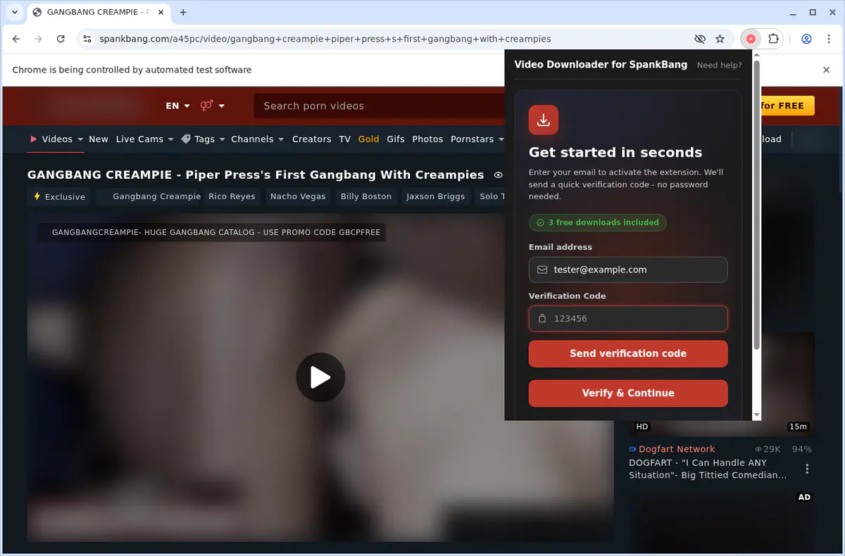 SpankBang Video Downloader fullscreen screenshot