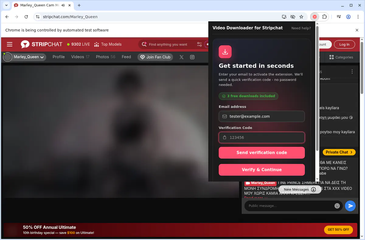 Stripchat Video Downloader fullscreen screenshot