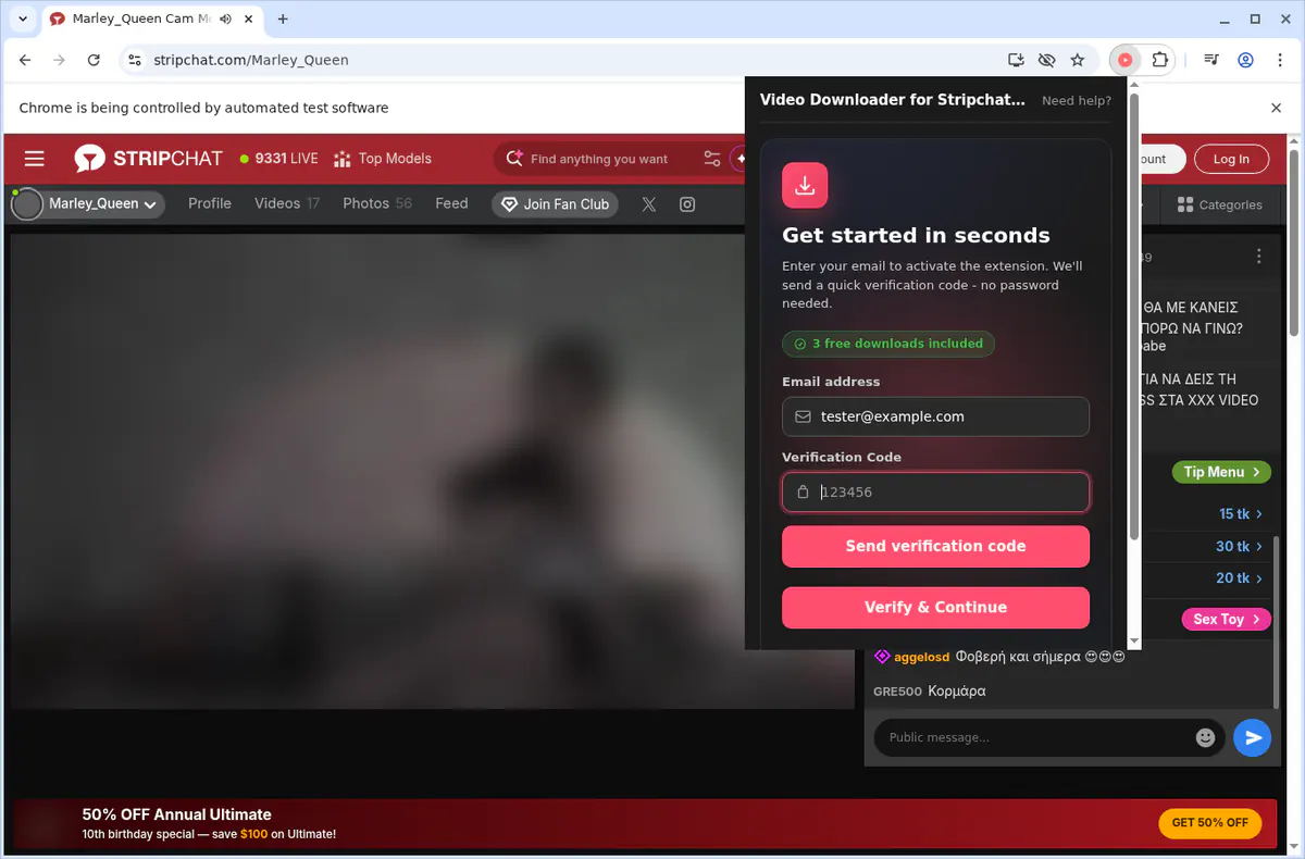 StripchatVR Downloader fullscreen screenshot