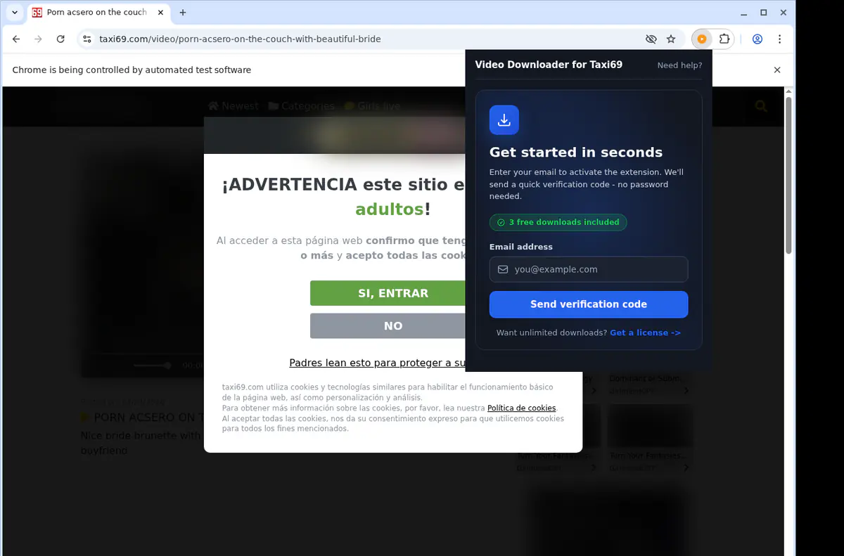Taxi69 Downloader fullscreen screenshot