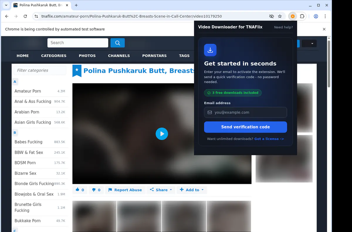 TNAFlix Video Downloader fullscreen screenshot