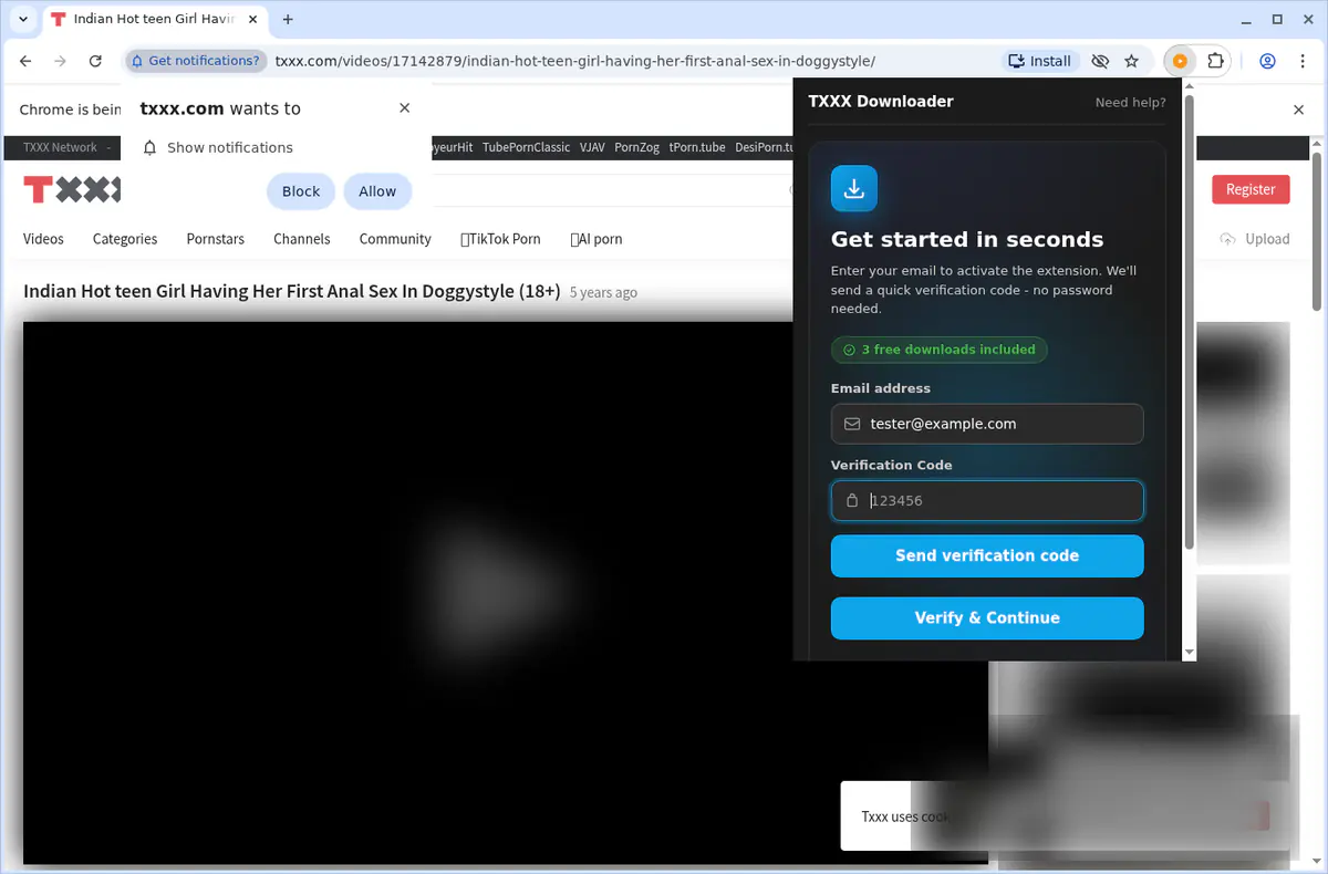 TXXX Video Downloader fullscreen screenshot