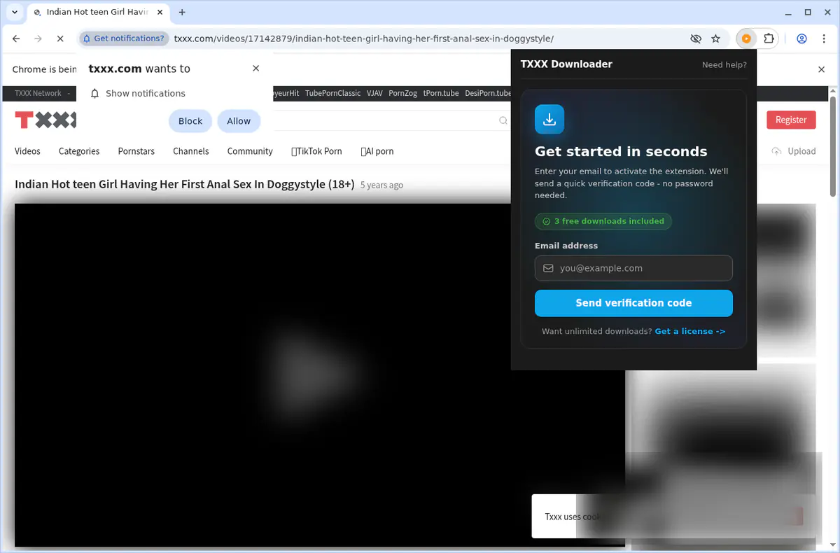 TXXX Video Downloader fullscreen screenshot