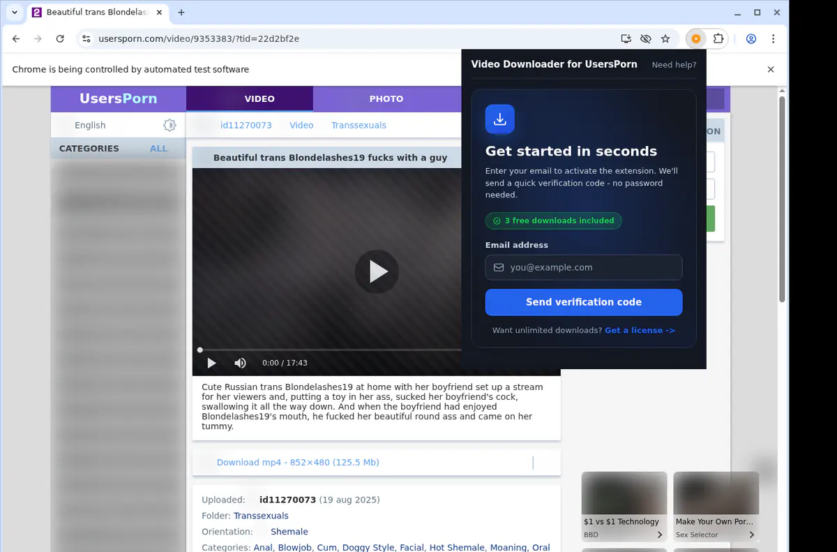 UsersPorn Downloader fullscreen screenshot