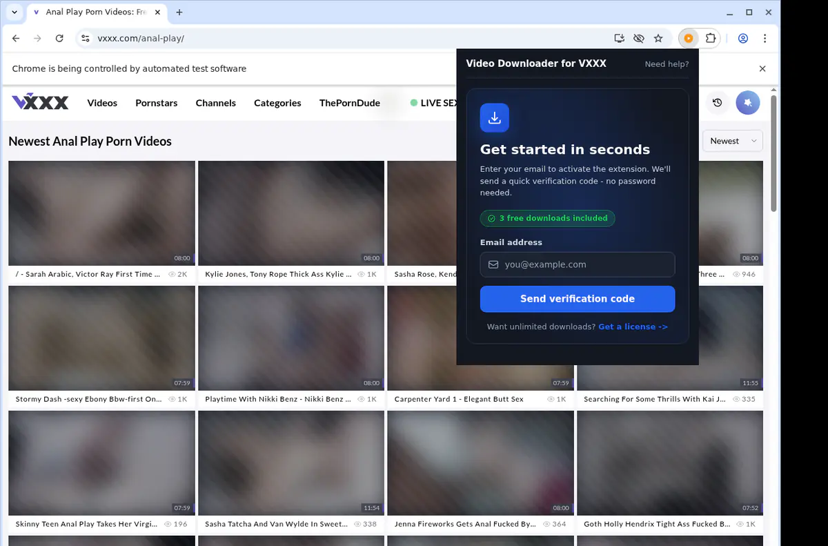 VXXX Downloader fullscreen screenshot