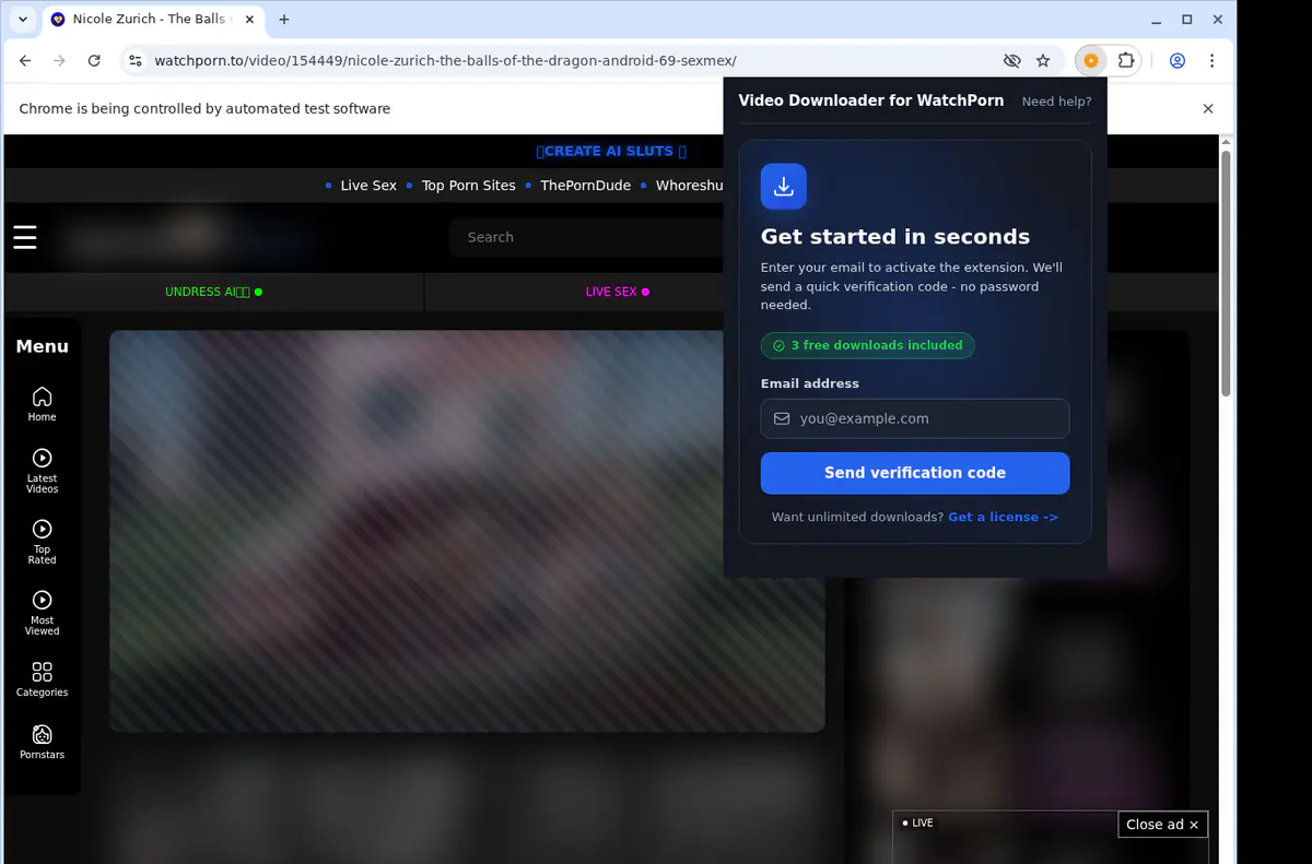 WatchPorn Downloader fullscreen screenshot