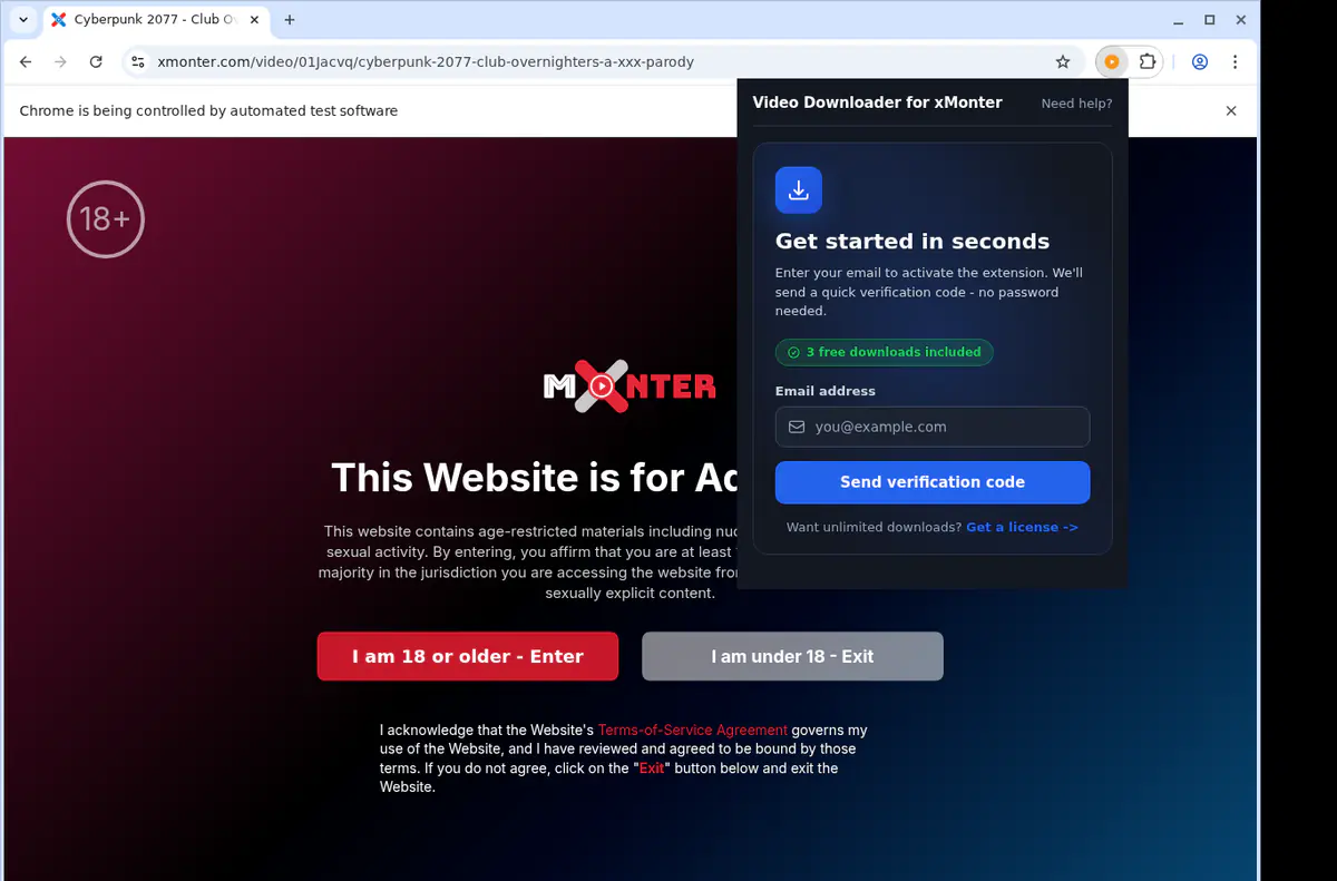 xMonter Downloader fullscreen screenshot