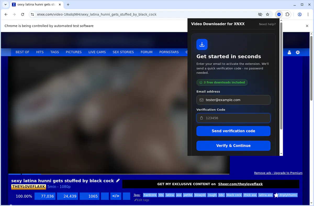 XNXX Video Downloader fullscreen screenshot