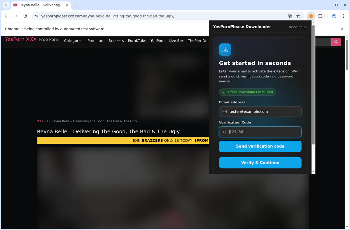 YesPornPlease Video Downloader fullscreen screenshot