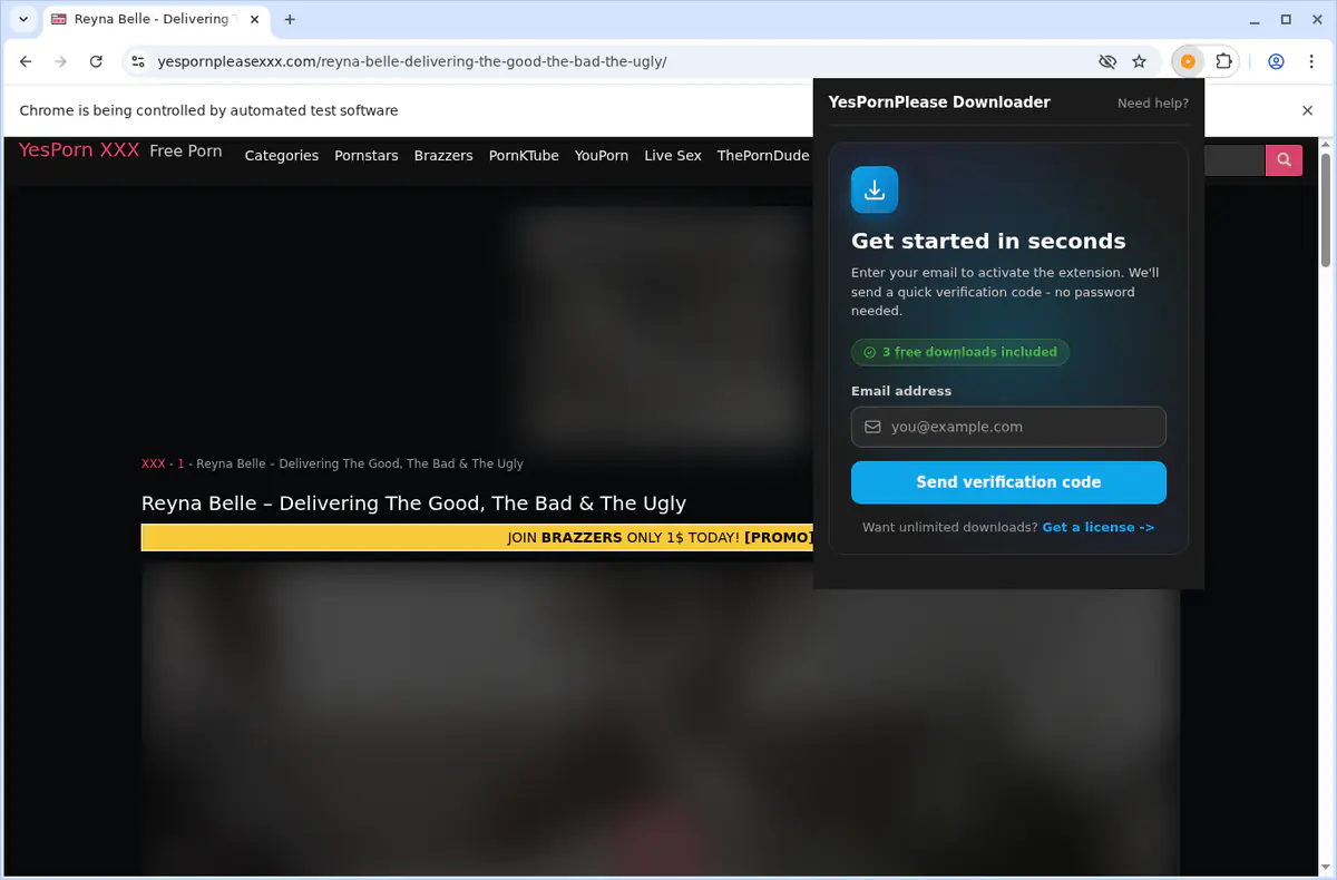 YesPornPlease Video Downloader fullscreen screenshot