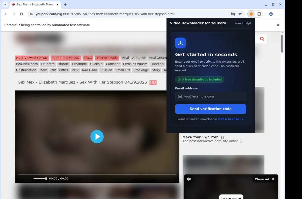YouPerv Downloader fullscreen screenshot