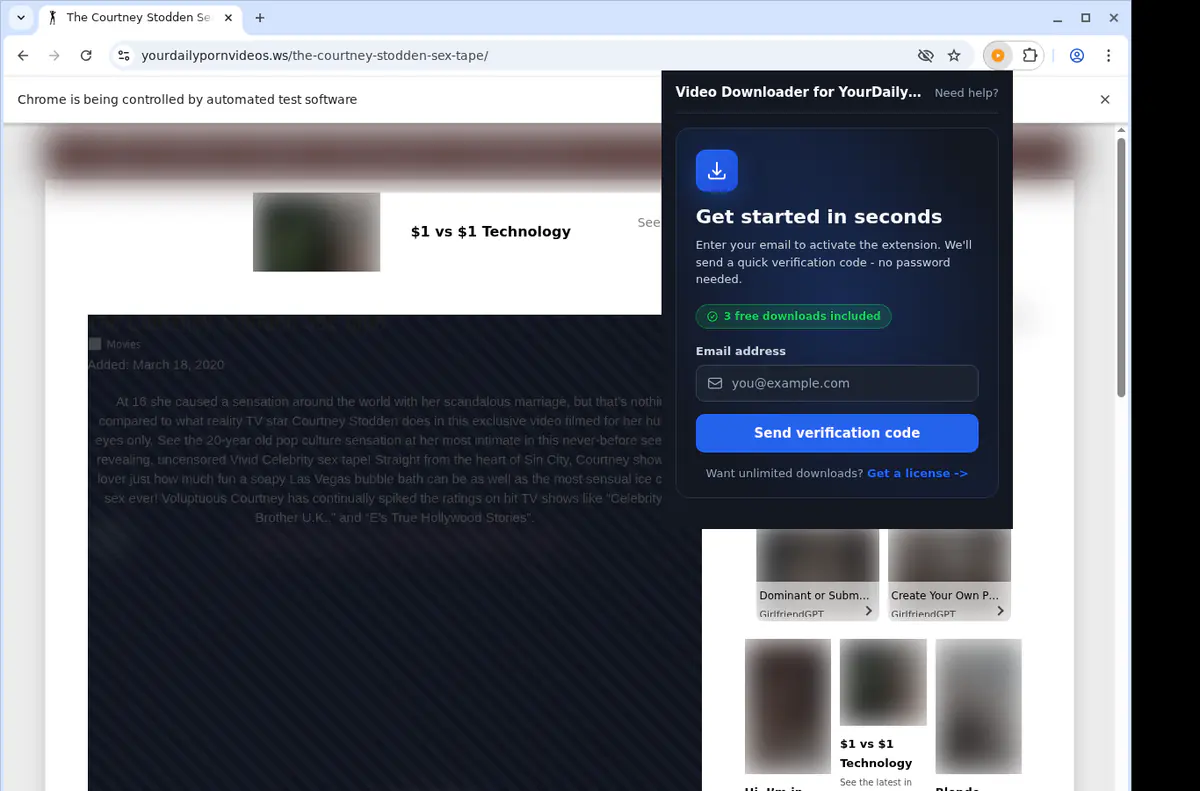 YourDailyPornVideos Downloader fullscreen screenshot