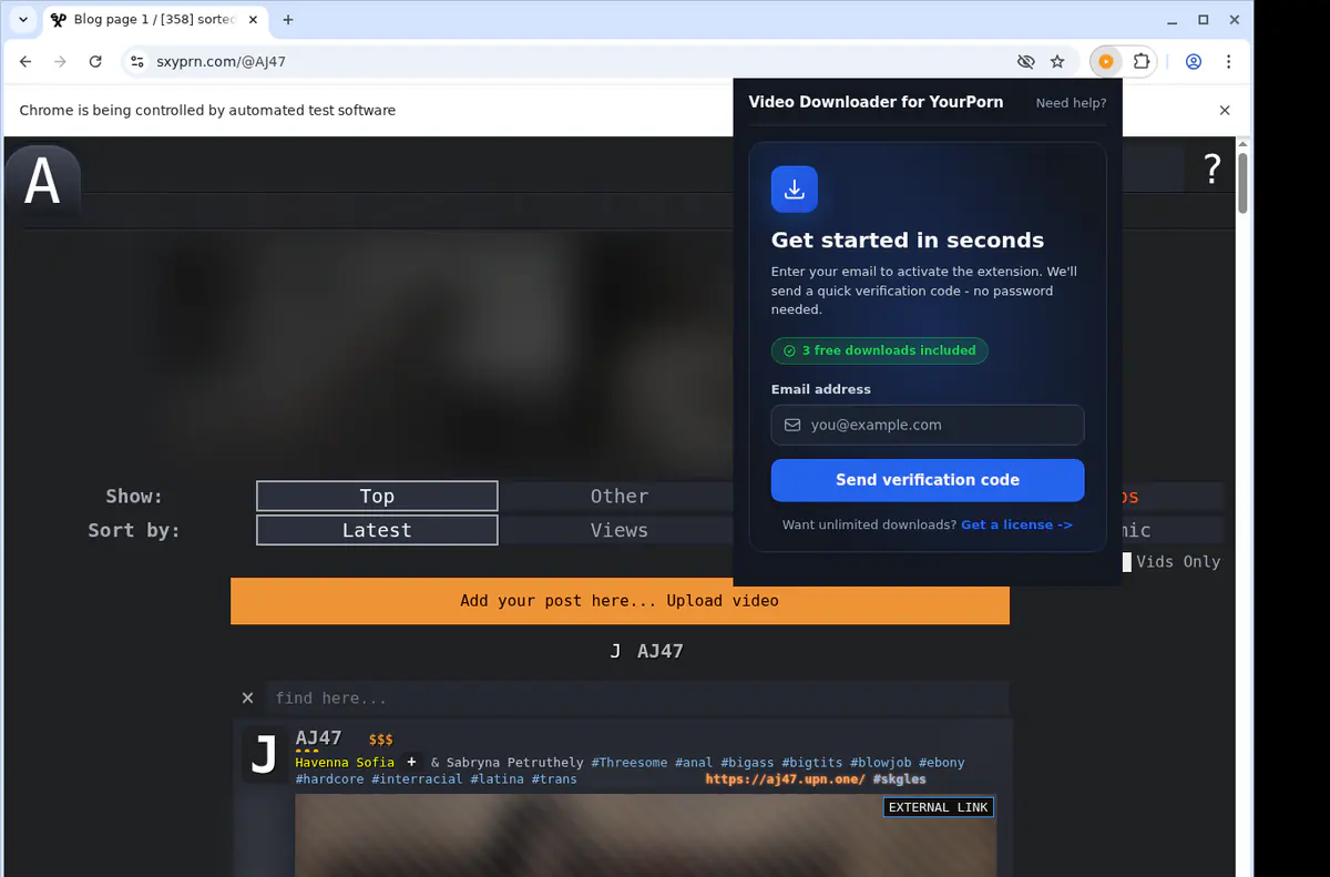 YourPorn Downloader fullscreen screenshot